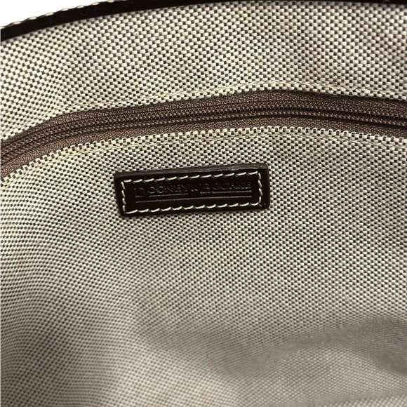 Dooney &Bourke Canvas Double Pocket Handbag with Leather Trim - Picture 15 of 15
